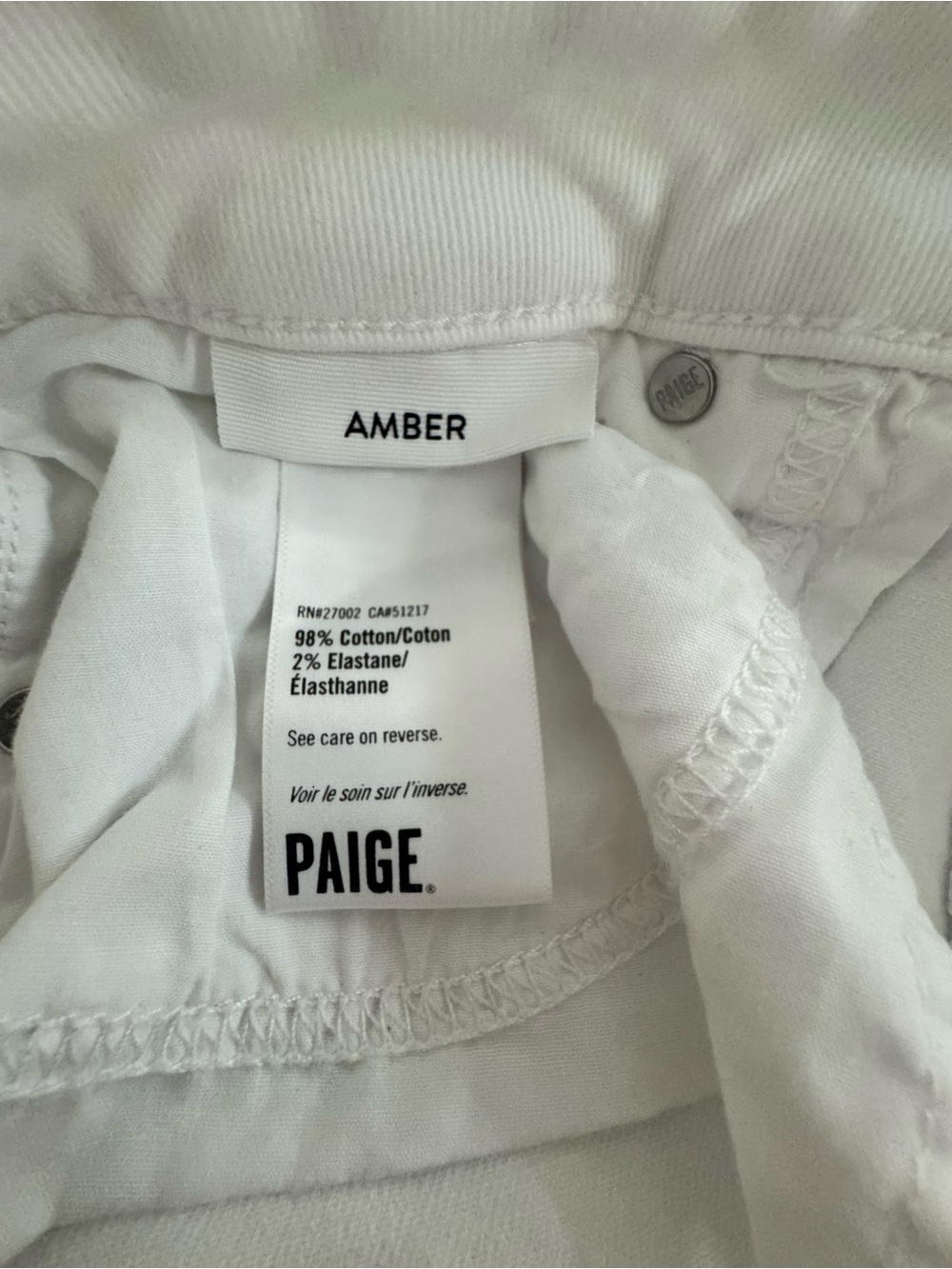 PAIGE Amber Skinny Jeans in White